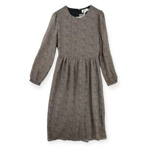 Molly Bracken Dress Womens Medium Floral Long Sleeve Midi Boho Prairie NEW